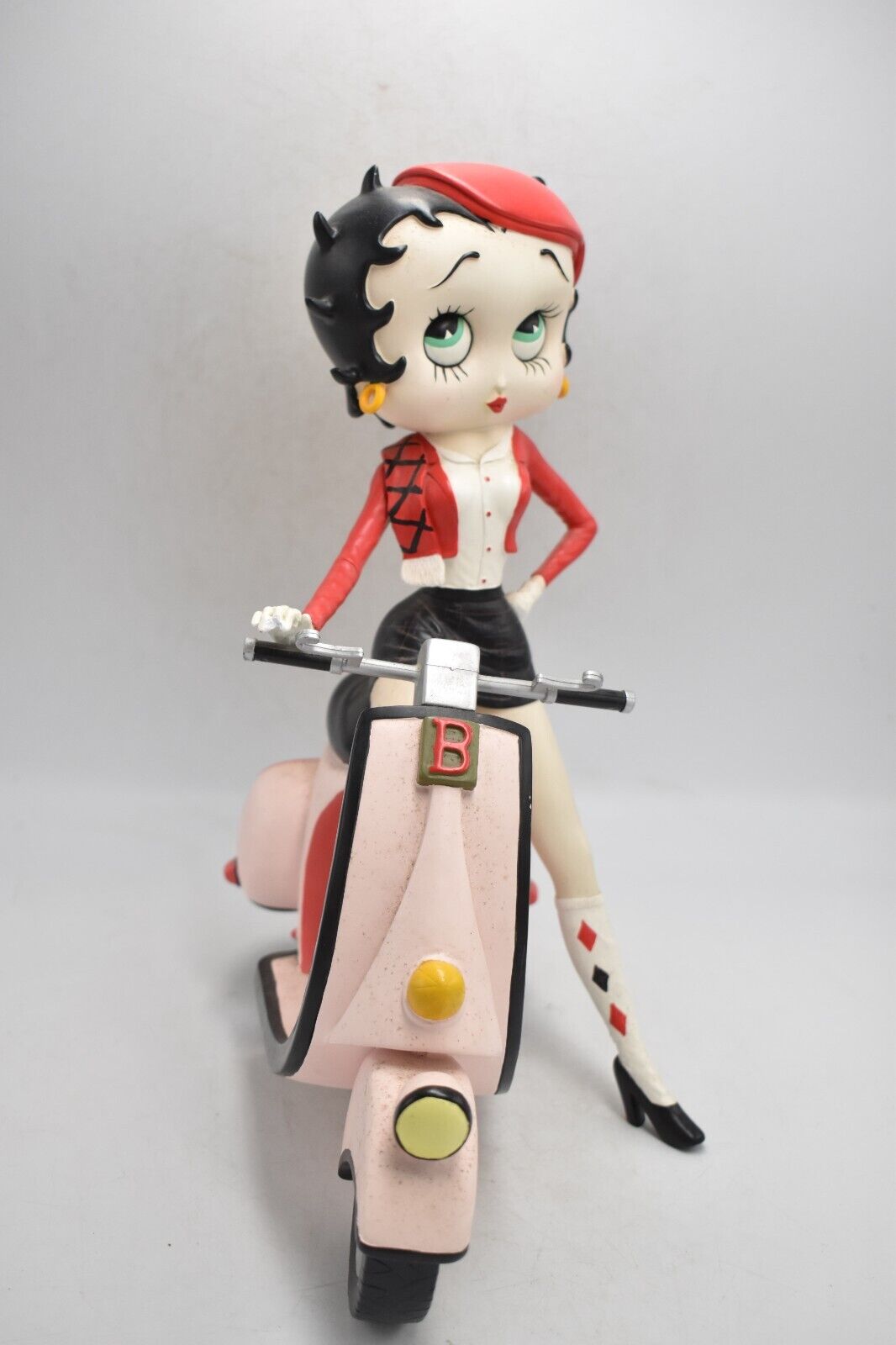 Betty Boop Red Pink Moped Scooter Figurine – King Features Syndicate