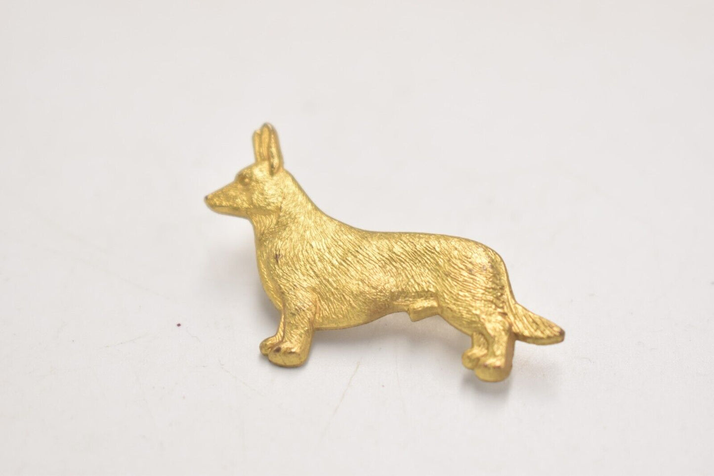 Vintage Kenart Gold Tone Pembroke Welsh Corgi Dog Brooch