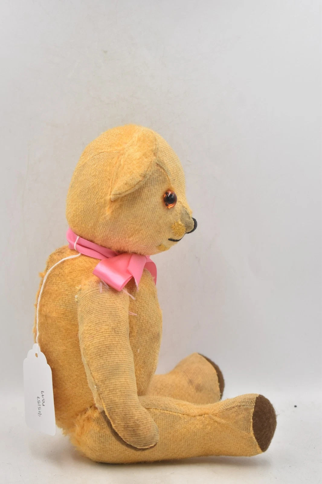Vintage 1940s English Mohair Teddy Bear 38cm Fully Jointed Glass Eyes