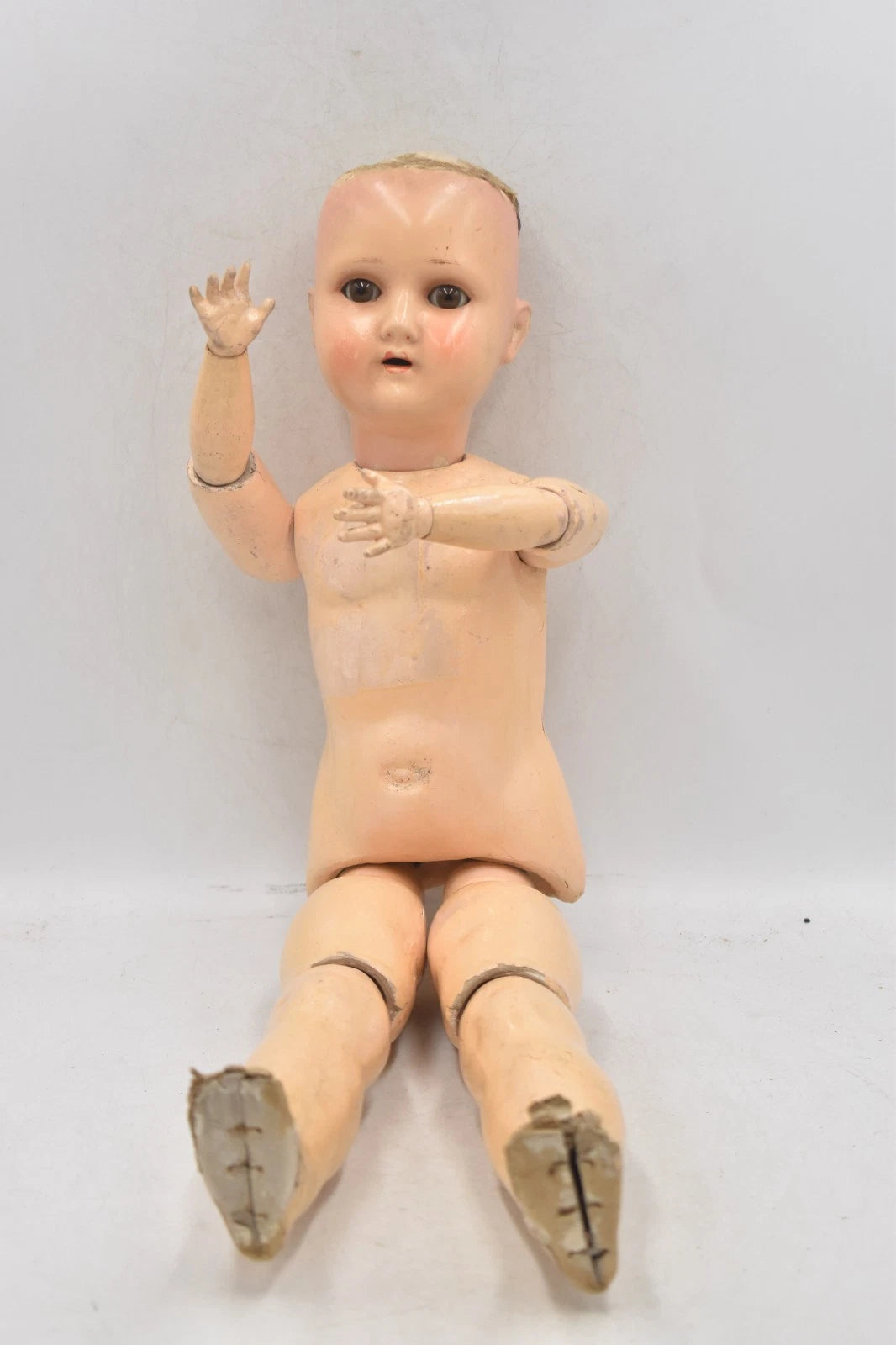 Antique Schoenau & Hoffmeister 1909 Bisque Doll 58cm Sleepy Blinking Eyes