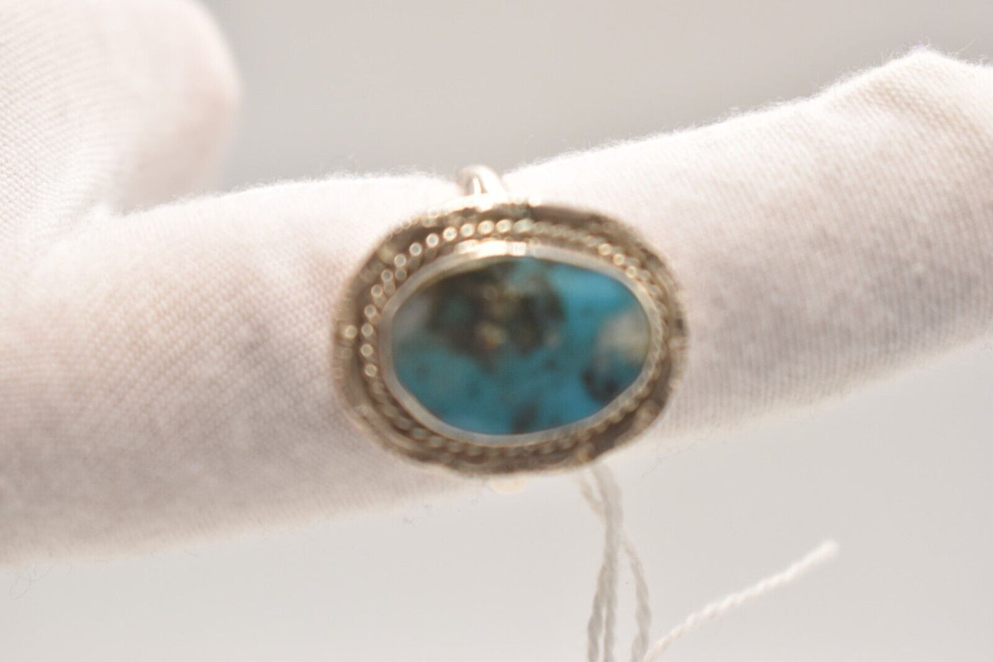Vintage S. Jack Navajo Turquoise Sterling Silver 925 Ring – Size U