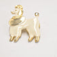 Vintage Poodle Dog Brooch – Cream & Gold Tone Women's Jewellery, 4cm