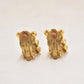 Vintage Diamante Teddy Bear Gold Tone Clip-On Earrings