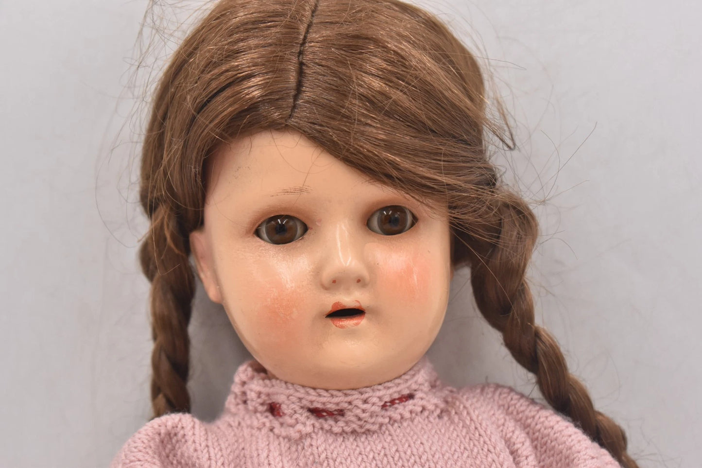 Antique Schoenau & Hoffmeister 1909 Bisque Doll 58cm Sleepy Blinking Eyes