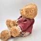 Vintage Sage Wooden Bristle Teddy Bear – 30cm