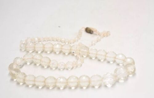 Vintage 1950's Glass Faceted Beaded Necklace – 68cm