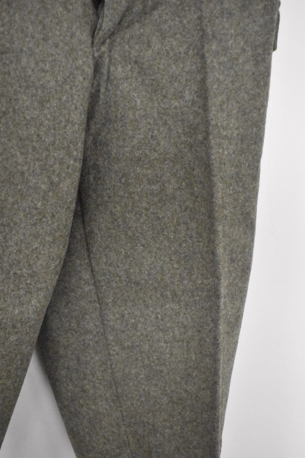 Swedish Army WWII Olive Grey Wool Field Trousers 1940 Leather Straps