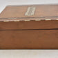 Antique Victorian Wooden Handkerchief Box Silk Interior