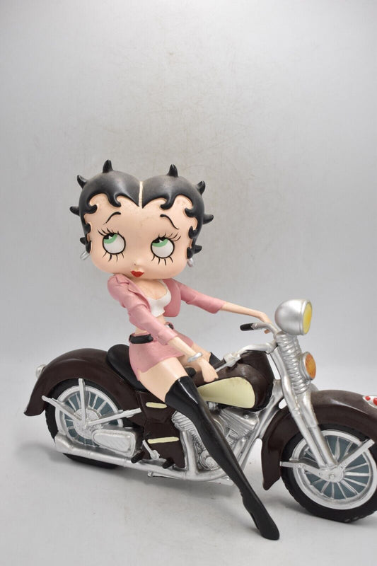 Betty Boop on a Motorbike Pink Leather Jacket Figurine – King Features Syndicate