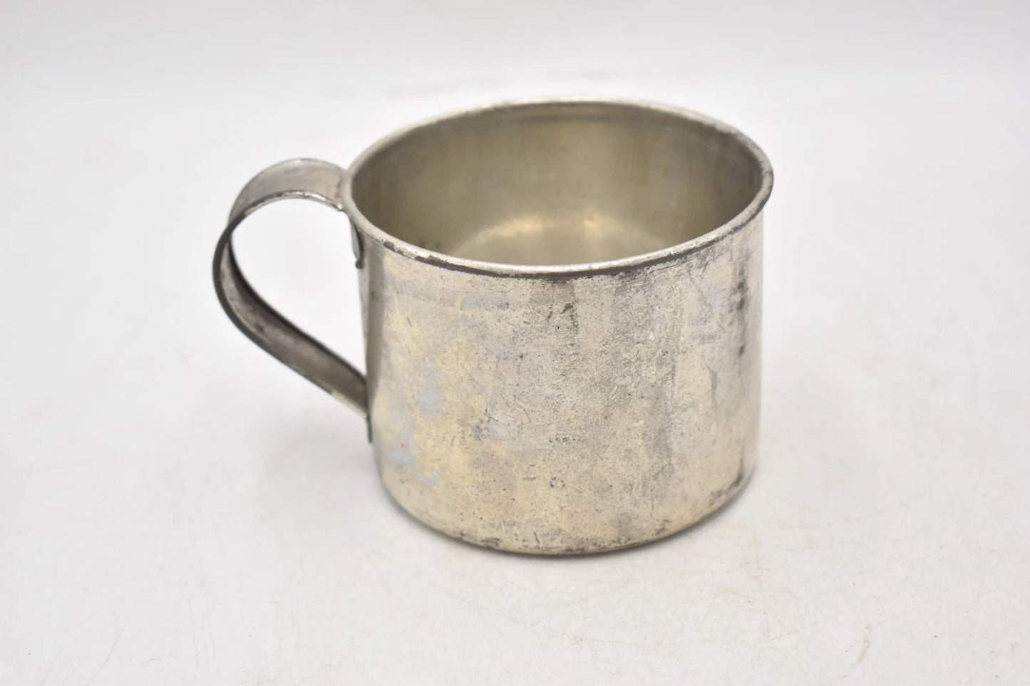 British Army WI Metal Mug Broad Arrow Stamp Military Surplus