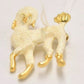Vintage Poodle Dog Cream & Gold Tone Brooch – Women's Jewellery