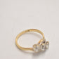 Vintage 14ct Gold Plated Cubic Zirconia Ring – Size R